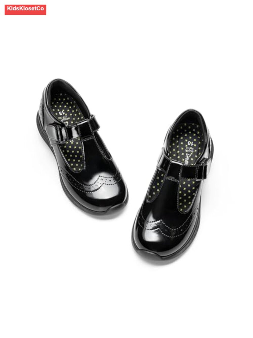 Girls Mary Jane School Uniform Shoes Faux Leather T-Strap Flats